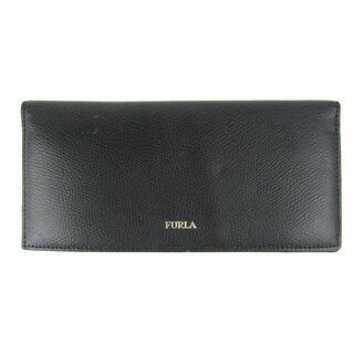 Furla - フルラ 長財布 本革 レザー 二つ折り 小銭入れあり ブランド ロングウォレット 黒 メンズ ブラック Furla