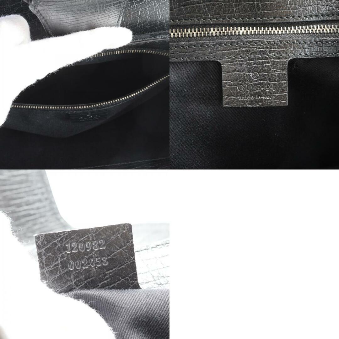 Gucci(グッチ)のグッチ GGキャンバス ホースビット 120982 002058 レザー トート バッグ 肩掛け ショルダー ハンド ブラック レディース EEM N18-8 レディースのバッグ(トートバッグ)の商品写真