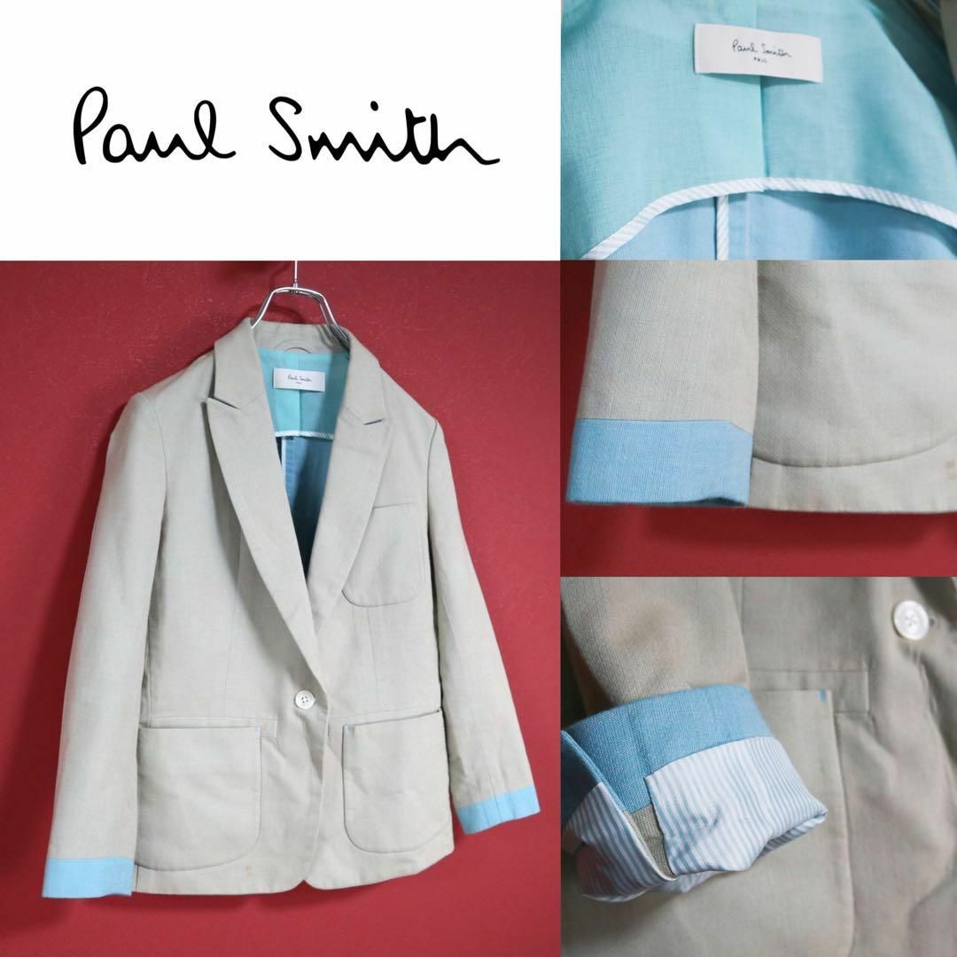 Paul Smith(ポールスミス)の【希少デザイン】Paul Smith 袖 配色切り替え テーラードジャケット レディースのジャケット/アウター(テーラードジャケット)の商品写真