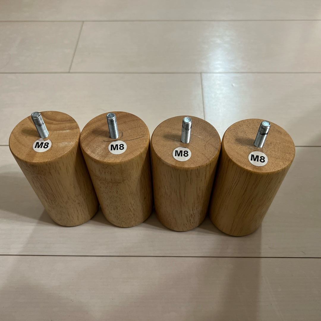 MUJI (無印良品)(ムジルシリョウヒン)の無印良品 木製脚 12㎝ ナチュラルM8 ハンドメイドのインテリア/家具(家具)の商品写真