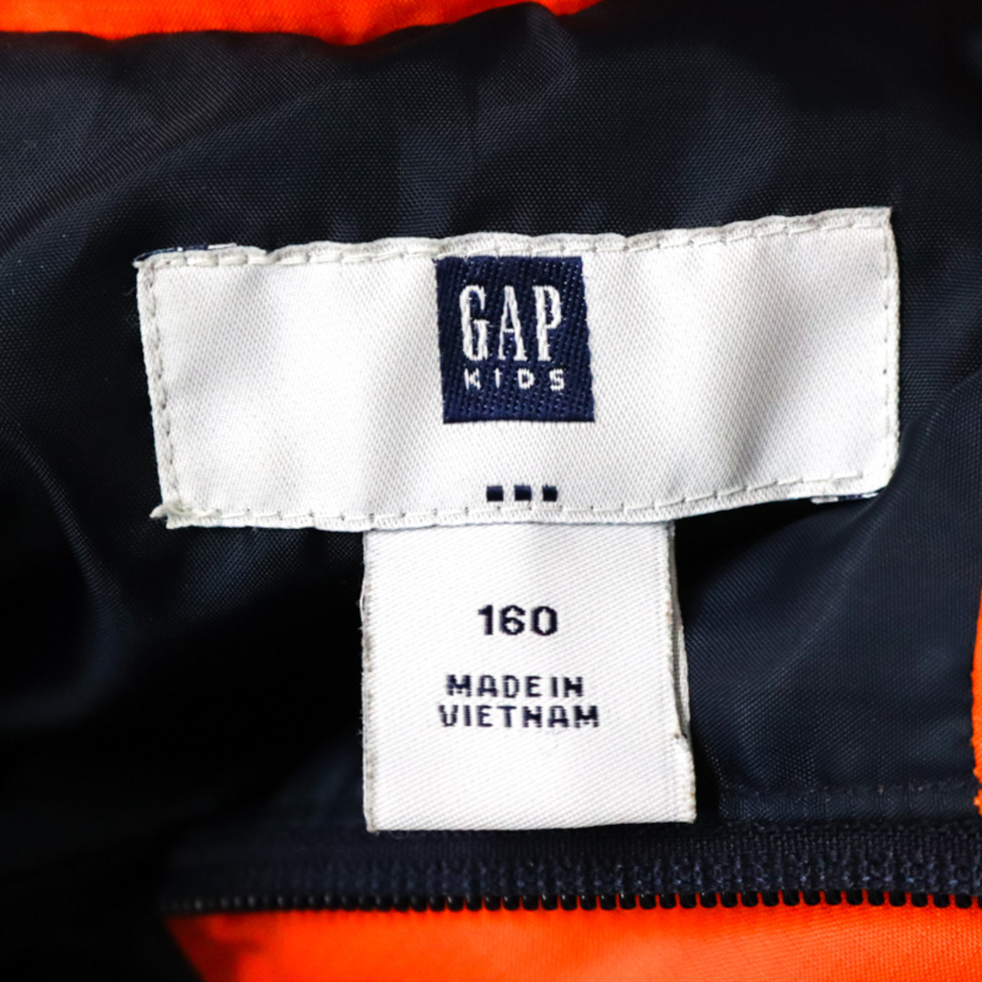 GAP(ギャップ)のギャップ ダウンベスト 中綿入り アウター キッズ 男の子用 160サイズ オレンジ×ブラック GAP キッズ/ベビー/マタニティのキッズ服女の子用(90cm~)(ジャケット/上着)の商品写真