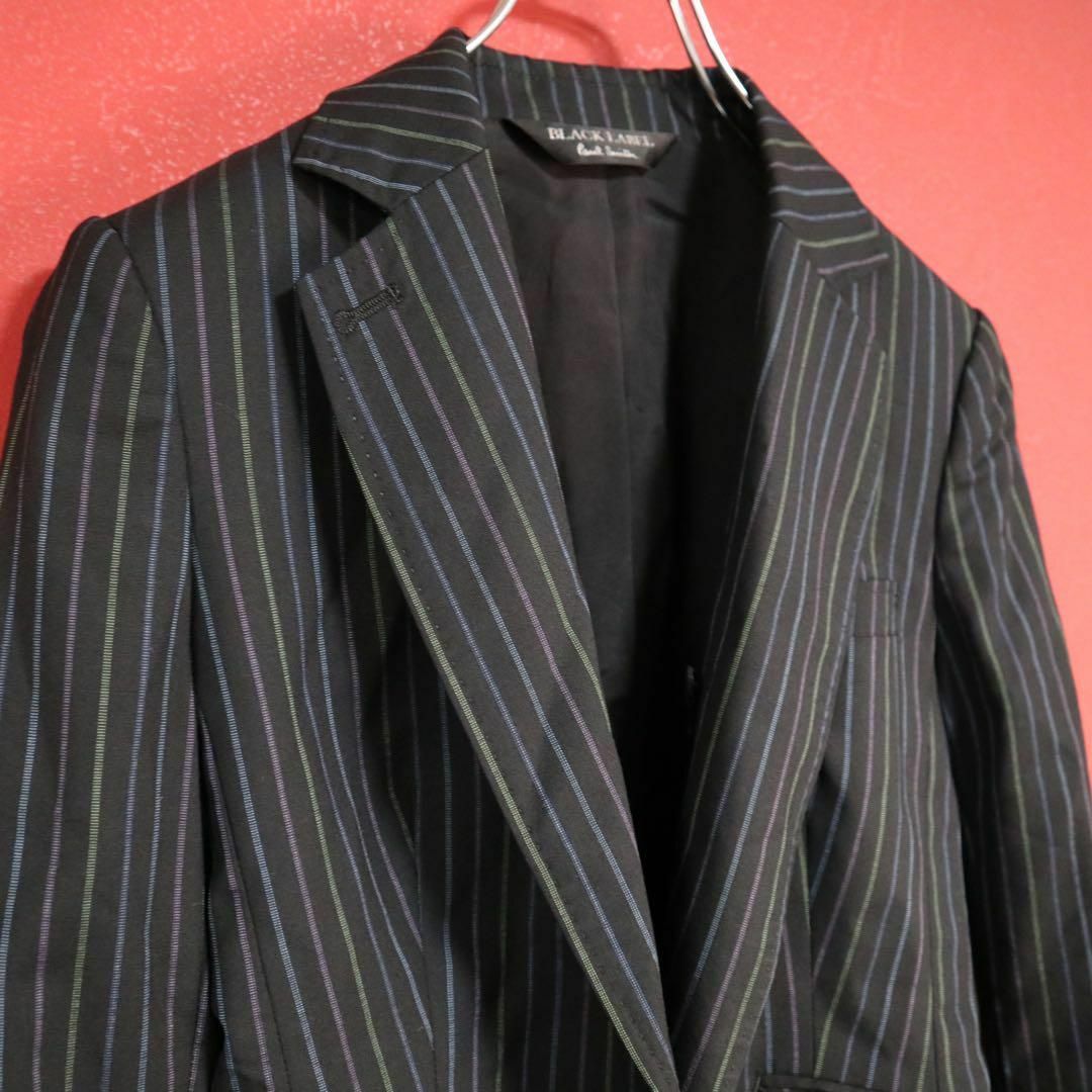 Paul Smith(ポールスミス)の【希少】Paul Smith マルチカラー ストライプ柄 変形デザイン JKT レディースのジャケット/アウター(テーラードジャケット)の商品写真