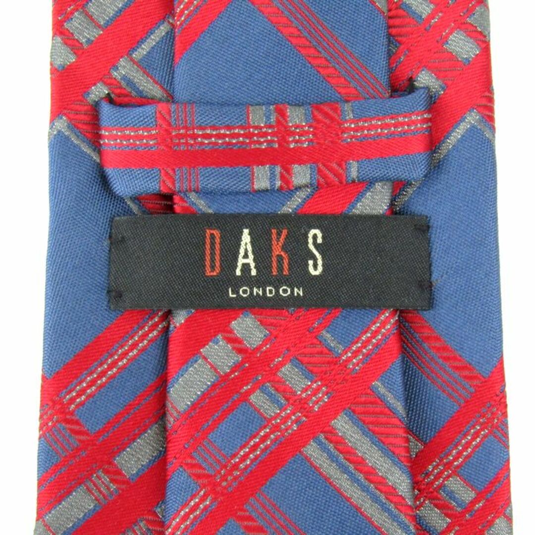 DAKS(ダックス)のダックス ブランドネクタイ チェック柄 シルク 日本製 メンズ ネイビー DAKS メンズのファッション小物(ネクタイ)の商品写真