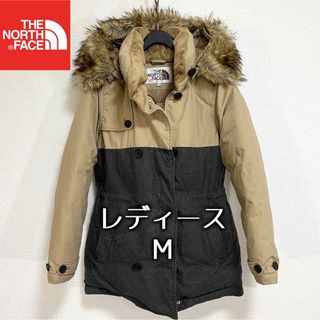 ザノースフェイス(THE NORTH FACE)の美品人気 ノースフェイス ホワイトレーベル ダウンコート レディースM ロゴ刺繍(ダウンコート)