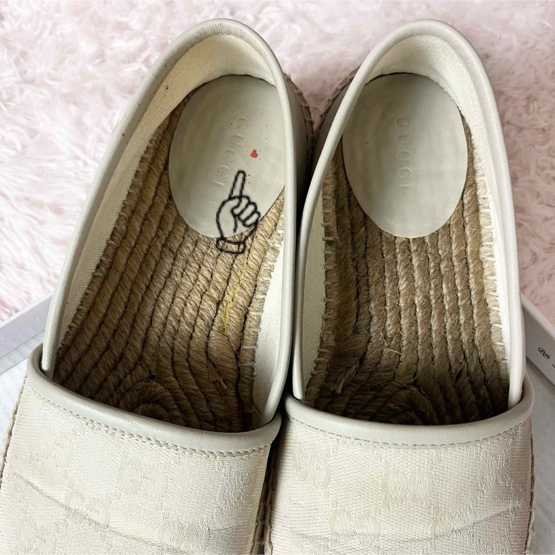 Gucci(グッチ)のGUCCI グッチ GG エスパドリーユ ベージュ 25cm レディースの靴/シューズ(スリッポン/モカシン)の商品写真