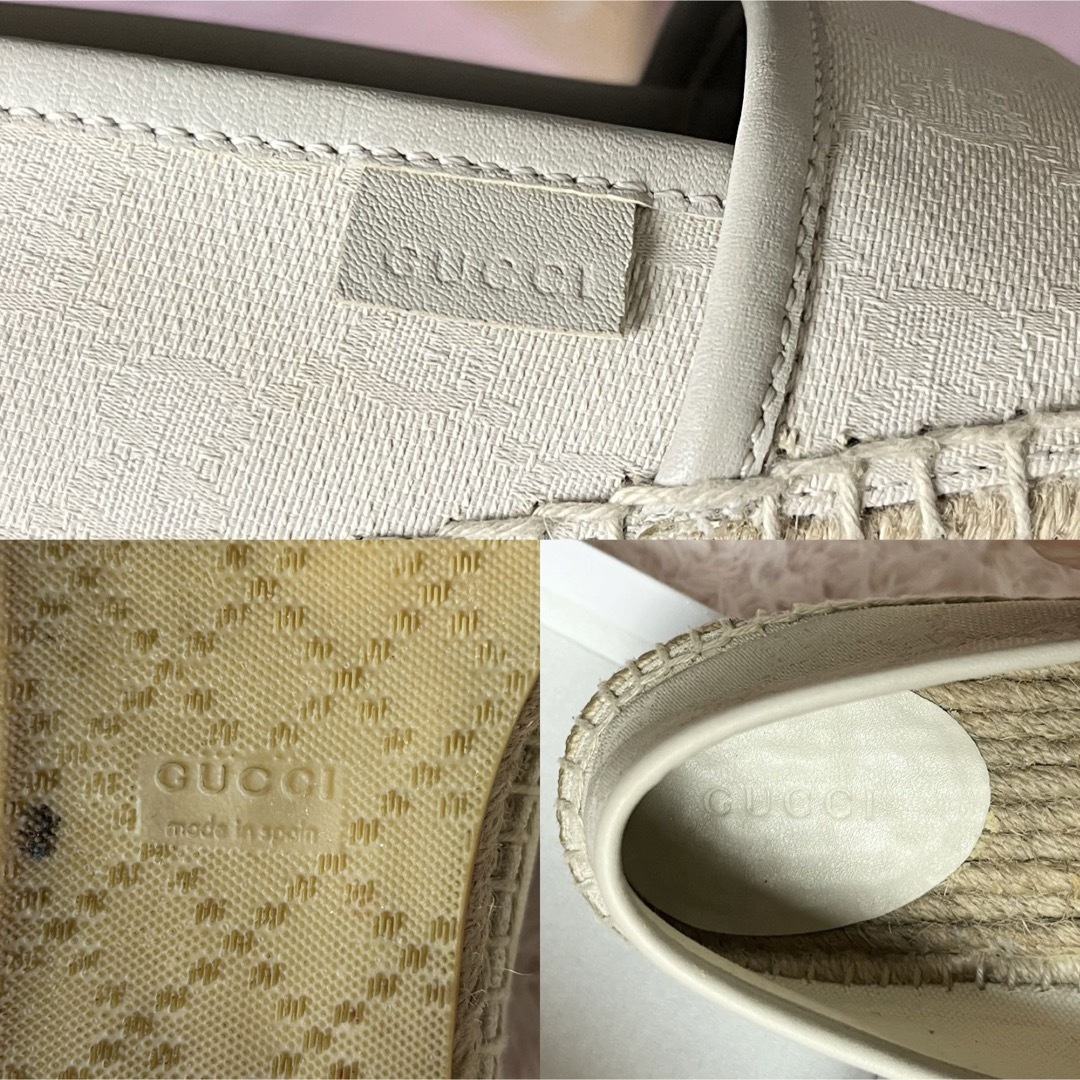 Gucci(グッチ)のGUCCI グッチ GG エスパドリーユ ベージュ 25cm レディースの靴/シューズ(スリッポン/モカシン)の商品写真