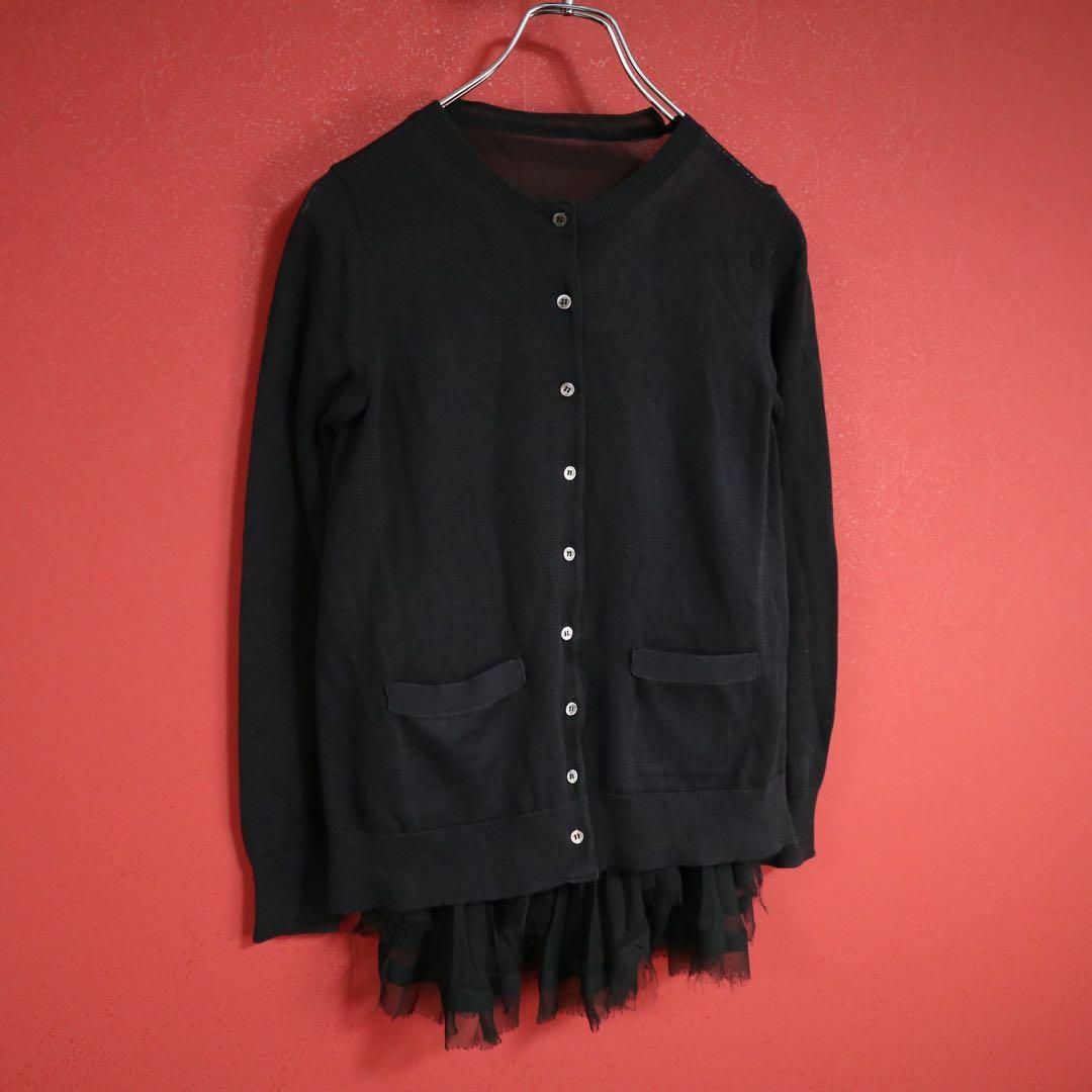 極美品】sacai 12AW プリーツ ドッキングデザイン ニット 極美品】sacai 12AW プリーツ ドッキングデザイン ニット