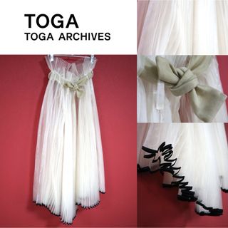 トーガ(TOGA)の【極希少】TOGA ARCHIVES プリーツデザイン シースルーロングスカート(ロングスカート)