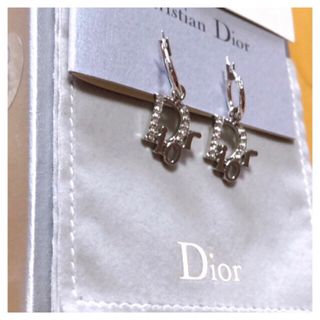 クリスチャンディオール(Christian Dior)のフープピアス シルバーロゴ Christian Dior(ピアス)