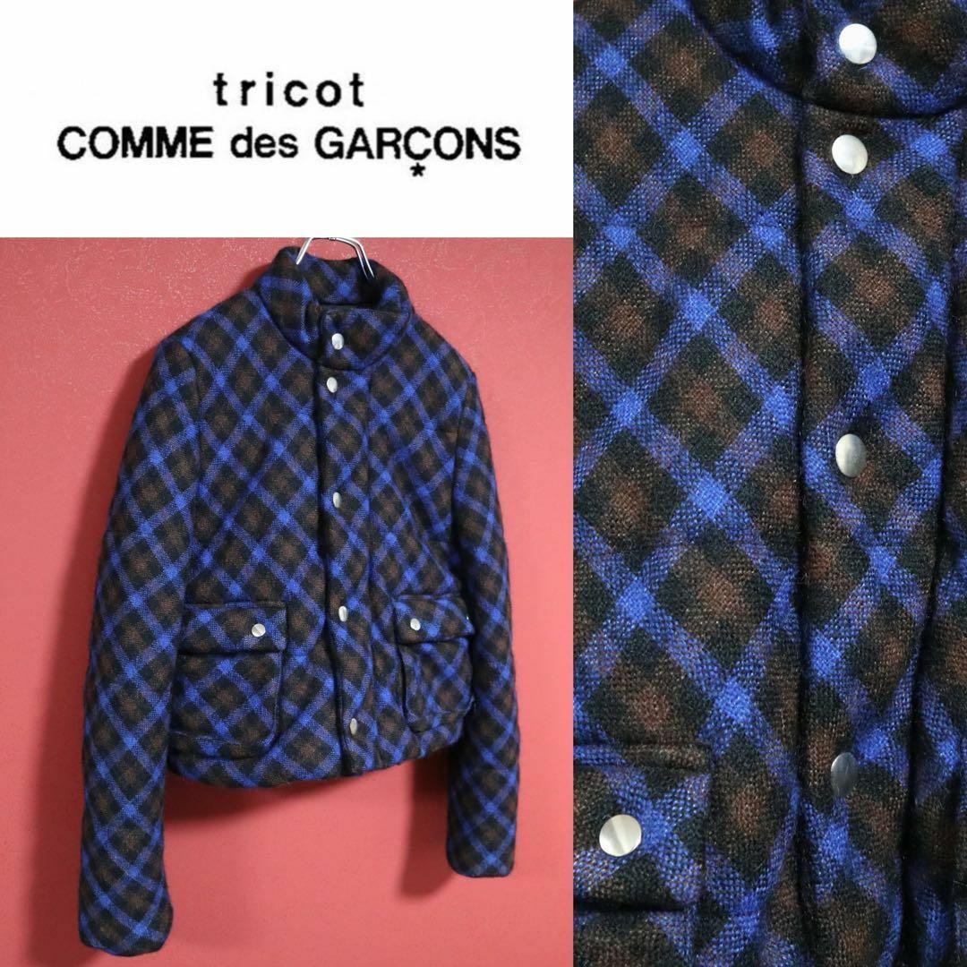 COMME des GARCONS(コムデギャルソン)の【極希少】トリココムデギャルソン 05AW チェック メタルボタン ダウンJKT レディースのジャケット/アウター(ダウンジャケット)の商品写真