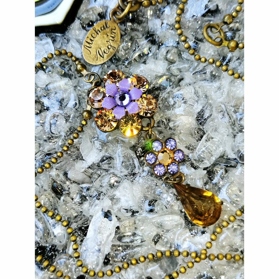 Michal Negrin(ミハエルネグリン)の※売約済※ ミハエルネグリン フラワー スワロフスキー ペンダント バカラ レディースのアクセサリー(ネックレス)の商品写真