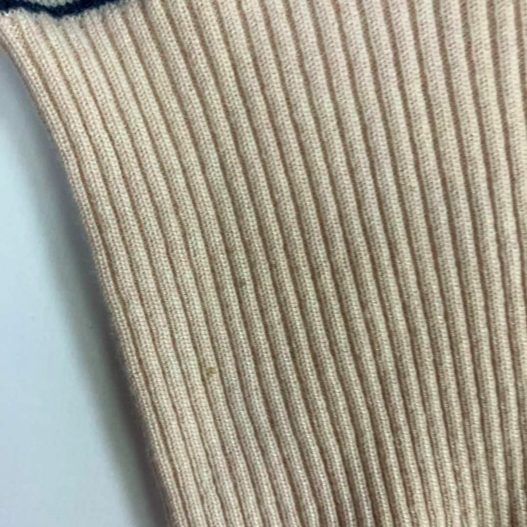 TESSA カットソー　Tシャツ　カシミヤ　ピンク　ネイビー　古着　イタリヤ レディースのトップス(カットソー(半袖/袖なし))の商品写真