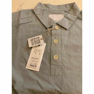 ナチュラルランドリー(NATURAL LAUNDRY)のブルー　新品未使用NATURAL RAUNDRY カラーシャツ7231T-001(シャツ/ブラウス(長袖/七分))