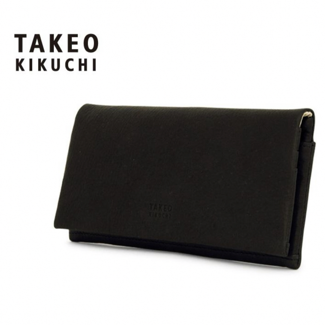 TAKEO KIKUCHI(タケオキクチ)のTAKEO KIKUCHI タケオキクチ 長財布 メンズ ロビン 黒本革 レザー メンズのファッション小物(長財布)の商品写真