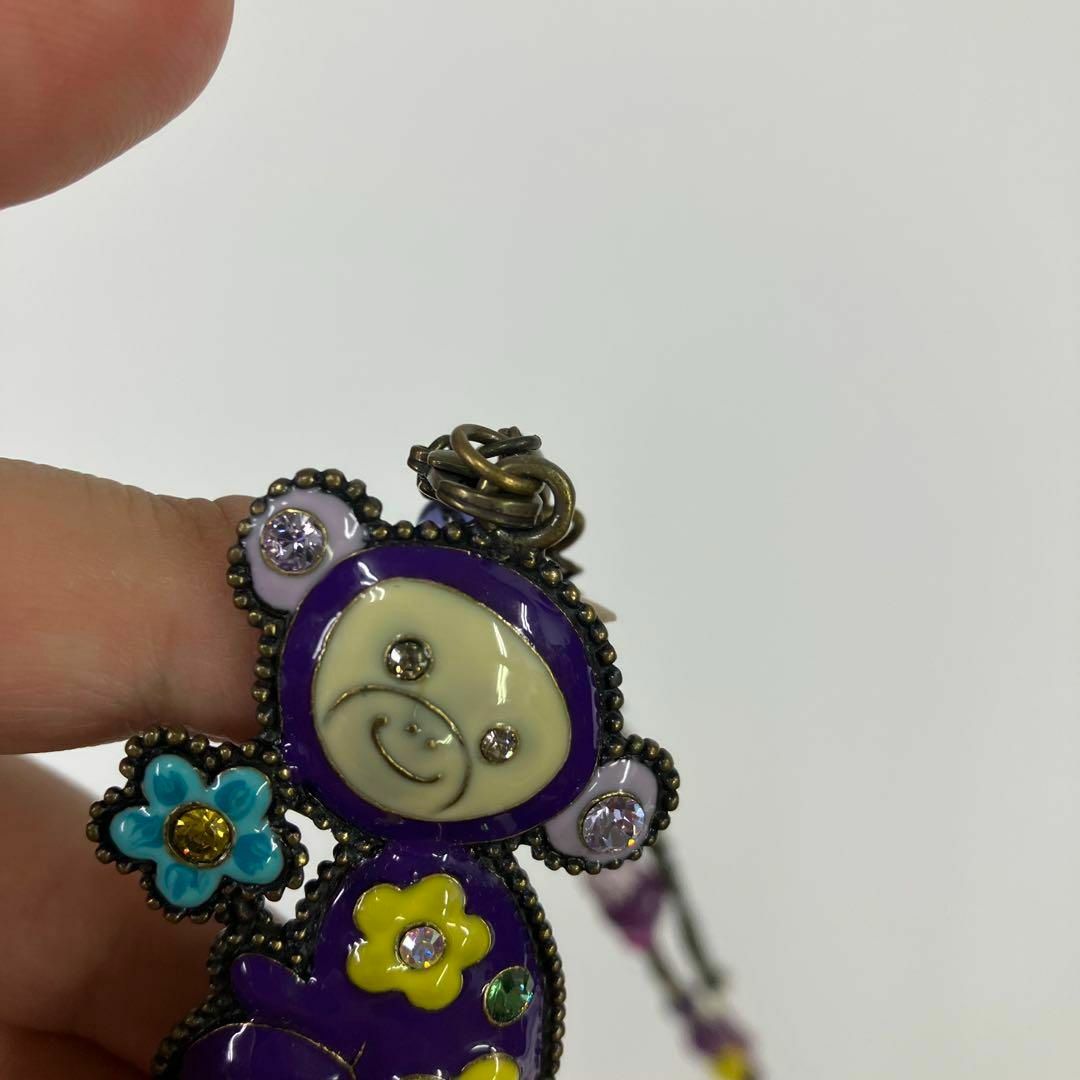 ANNA SUI(アナスイ)のANNA SUI アナスイ　ネックレス　サル　猿　古着女子　花柄　モンキー レディースのアクセサリー(ネックレス)の商品写真