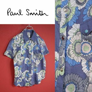 ポールスミス(Paul Smith)の【極美品】Paul Smith フラワー マルチカラーボタン デザインシャツ(シャツ/ブラウス(半袖/袖なし))