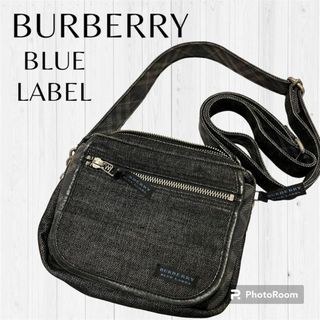 バーバリーブルーレーベル(BURBERRY BLUE LABEL)の【美品】バーバリーブルーレーベル　デニム　ショルダーバッグ　チェック　2way(ショルダーバッグ)