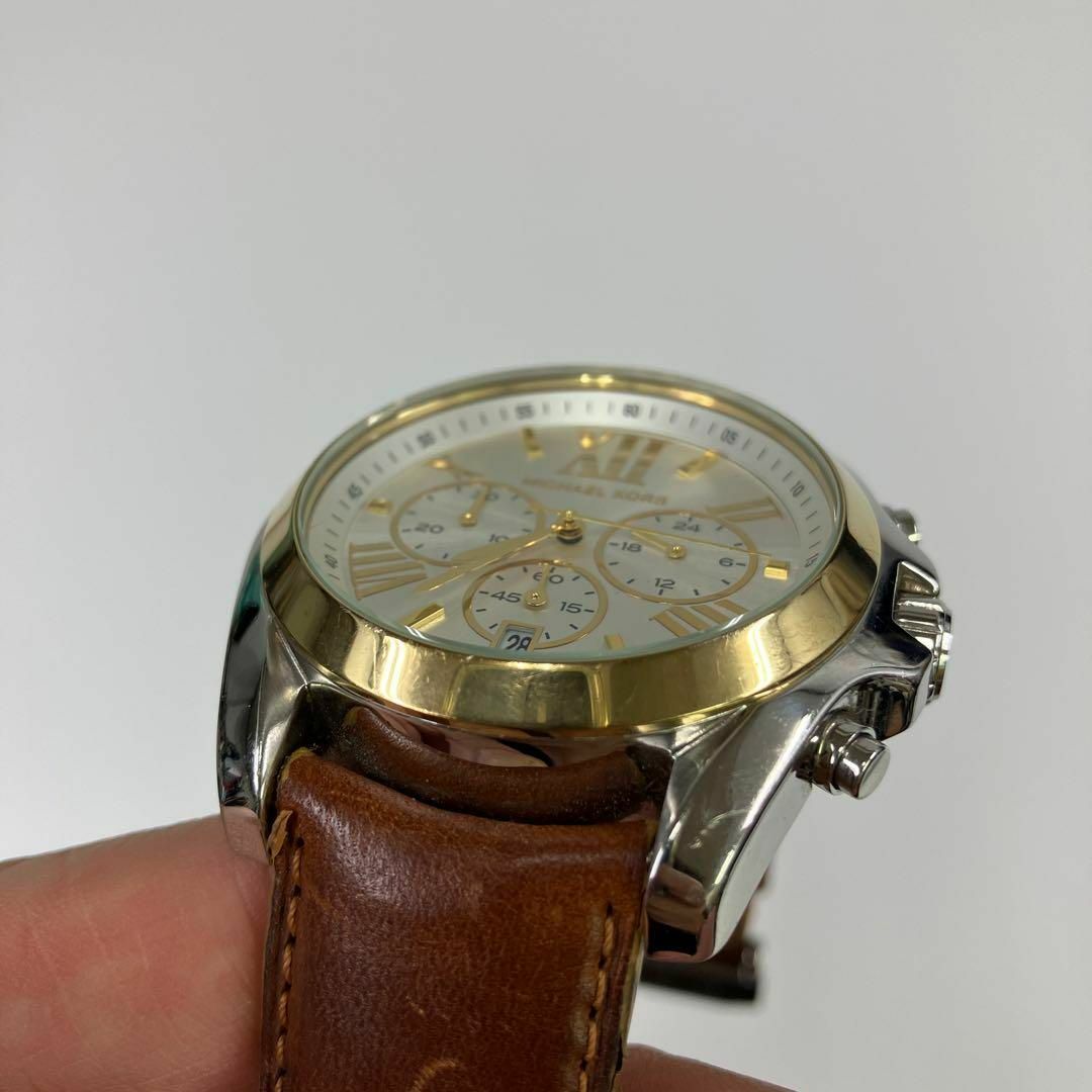Michael Kors(マイケルコース)のMICHAEL KORS マイケルコース　腕時計　レザーベルト メンズの時計(腕時計(アナログ))の商品写真
