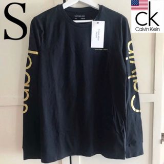 カルバンクライン(Calvin Klein)のレア 新品 USA カルバンクライン メンズ ロング Tシャツ 黒 S 下着(Tシャツ/カットソー(七分/長袖))