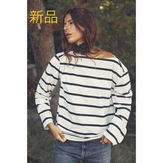 ザラ(ZARA)の新品タグ付！ZARA ザラ＊ボーダーロンT  M(Tシャツ(長袖/七分))