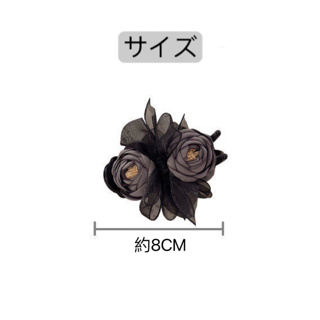 花 バラ ローズ ヘアクリップ シンプル 大人 上品 優雅 韓国 可愛い 素敵 レディースのヘアアクセサリー(バレッタ/ヘアクリップ)の商品写真