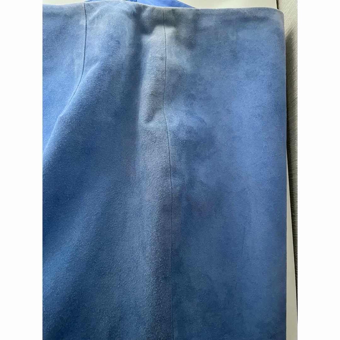 Plage(プラージュ)のplage ゴートスエード タイトスカート ロング ブルー 34 汚れあり レディースのスカート(ロングスカート)の商品写真