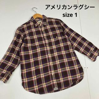 アメリカンラグシー(AMERICAN RAG CIE)のアメリカンラグシー　シャツ　七分丈　チェック柄　古着　クロップド(シャツ)