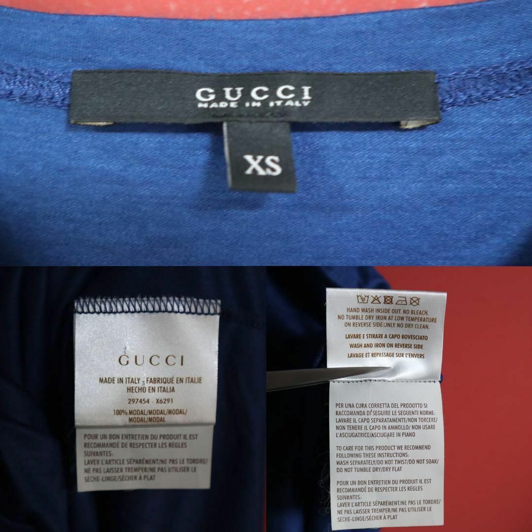 Gucci(グッチ)の【最高級】GUCCI ベロア リボンデザイン ゴールド金具 刻印ロゴ Tシャツ レディースのトップス(Tシャツ(半袖/袖なし))の商品写真