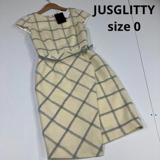 ジャスグリッティー(JUSGLITTY)のJUSGLITTY ワンピース チェック柄　アンゴラ　ウール(ロングワンピース/マキシワンピース)