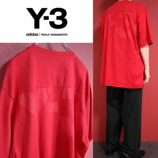 ワイスリー(Y-3)の【極美品】Y-3 ワイスリー 背面ビッグロゴプリント デザイン オーバーサイズT(Tシャツ/カットソー(半袖/袖なし))