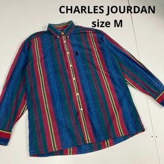 シャルルジョルダン(CHARLES JOURDAN)のCHARLES JOURDAN ボタンダウン　ストライプ柄　シャツ　長袖　古着(シャツ)