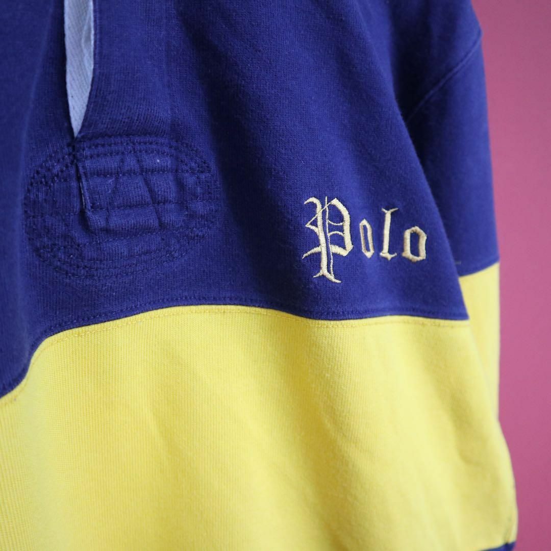 Ralph Lauren(ラルフローレン)の【希少ヴィンテージ】Polo by Ralph Lauren 刺繍 ラガーシャツ メンズのトップス(Tシャツ/カットソー(七分/長袖))の商品写真