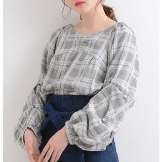 マジェスティックレゴン(MAJESTIC LEGON)のマジェスティックレゴン ジャガード チェック ブラウス(シャツ/ブラウス(長袖/七分))