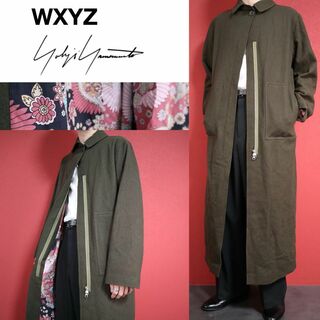 【スペシャル】WXYZ ヨウジヤマモト 裏地花柄 ジップデザイン ロングコート
