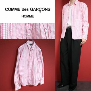 コムデギャルソン(COMME des GARCONS)の【極希少】コムデギャルソン オム 06AW チェック×ストライプ 再構築 シャツ(シャツ)