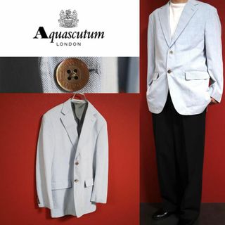 アクアスキュータム(AQUA SCUTUM)の【希少カラー】Aquascutum ライトブルー オーバーサイズテーラードJKT(テーラードジャケット)