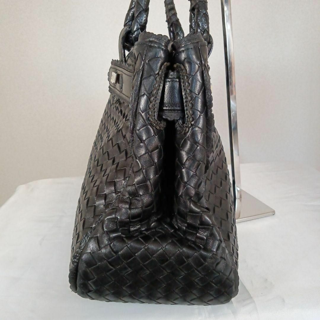 Bottega Veneta(ボッテガヴェネタ)の美品　ボッテガヴェネタ　激レア　トートバッグ　イントレチャート　大容量　黒系 メンズのバッグ(トートバッグ)の商品写真