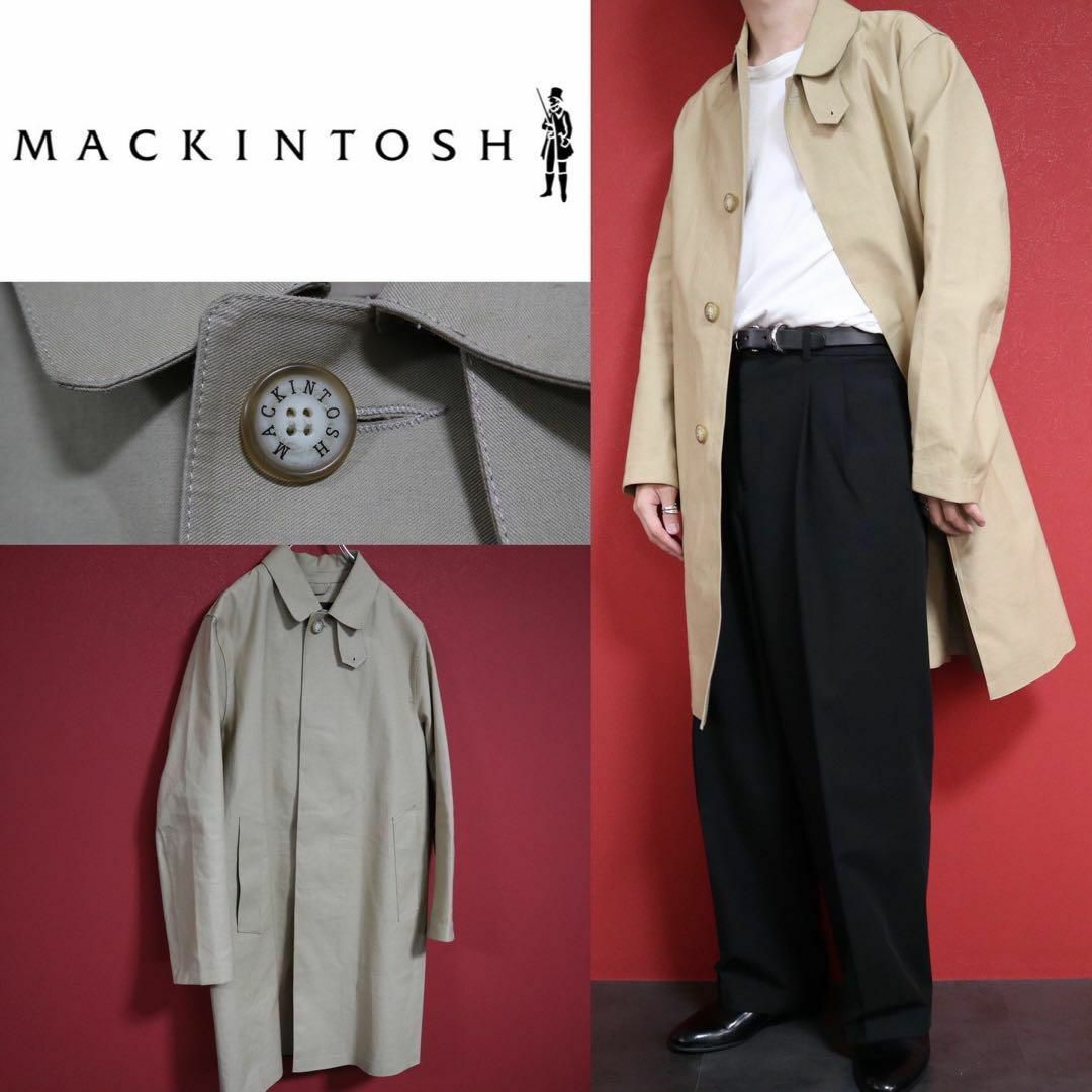 MACKINTOSH(マッキントッシュ)のMACKINTOSH マッキントッシュ ゴム引き ベージュ ステンカラーコート メンズのジャケット/アウター(ステンカラーコート)の商品写真