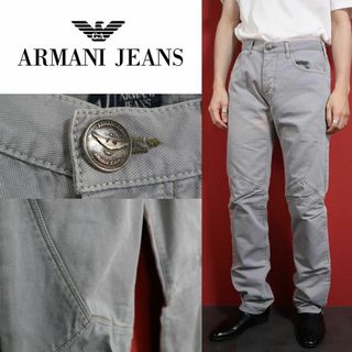 アルマーニ(Armani)の【希少】ARMANI JEANS ステッチデザイン 刻印ロゴボタン ワークパンツ(ワークパンツ/カーゴパンツ)