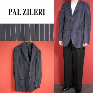 PAL ZILERI イタリア製 ストライプ 光沢感 テーラードジャケット(テーラードジャケット)