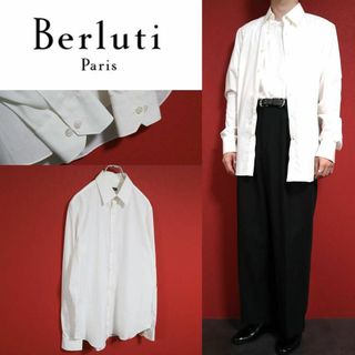 ベルルッティ(Berluti)のBERLUTI ベルルッティ 長袖 ドレス 白 ホワイト 綿 100％ シャツ(シャツ)