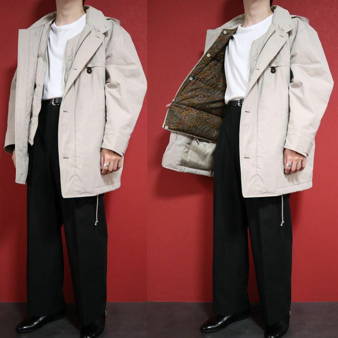 Christian Dior(クリスチャンディオール)の【極希少/２点セット】Christian Dior 裏地ペイズリー ダウンJKT メンズのジャケット/アウター(ダウンジャケット)の商品写真