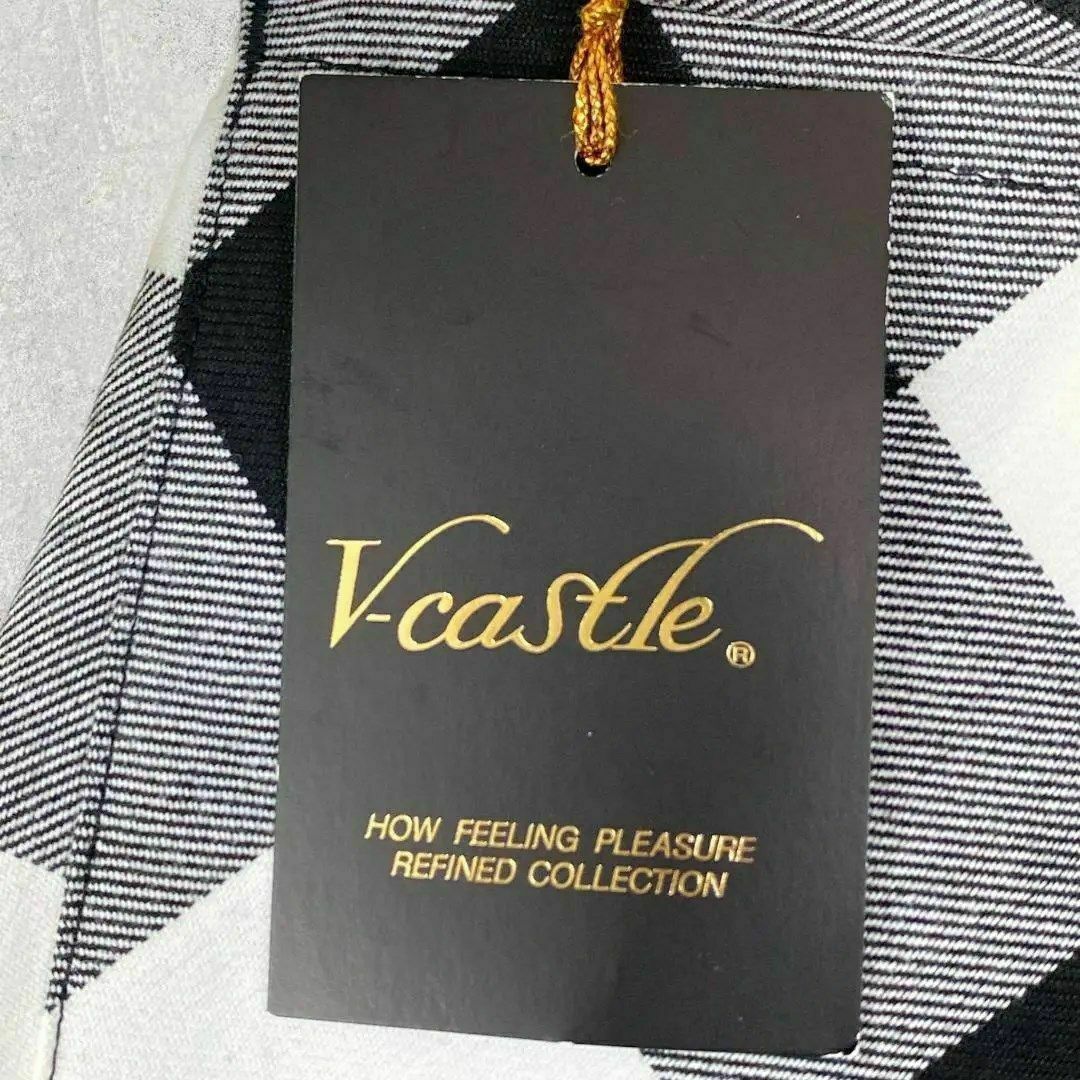 ☆新品☆ V-CASTLE ブイカースル　メンズ　ハーフパンツ　黒色　チェックL メンズのパンツ(その他)の商品写真
