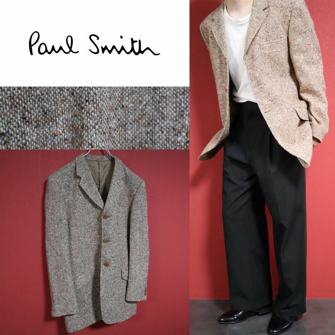 Paul Smith(ポールスミス)の【極美品】Paul Smith ツイード ブラウンボタン テーラードジャケット メンズのジャケット/アウター(テーラードジャケット)の商品写真