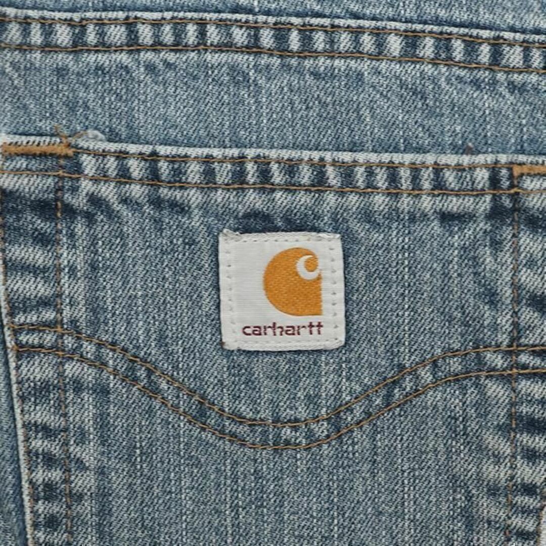 carhartt(カーハート)のcarhartt カーハート バギーデニム ボトム パンツ ロゴ刺繍 ブルー L メンズのパンツ(デニム/ジーンズ)の商品写真