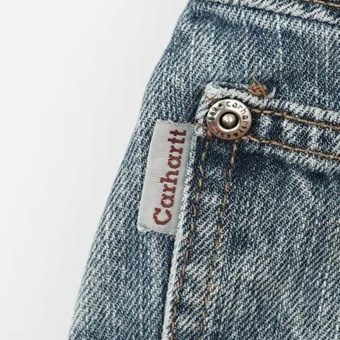 carhartt(カーハート)のcarhartt カーハート バギーデニム ボトム パンツ ロゴ刺繍 ブルー L メンズのパンツ(デニム/ジーンズ)の商品写真