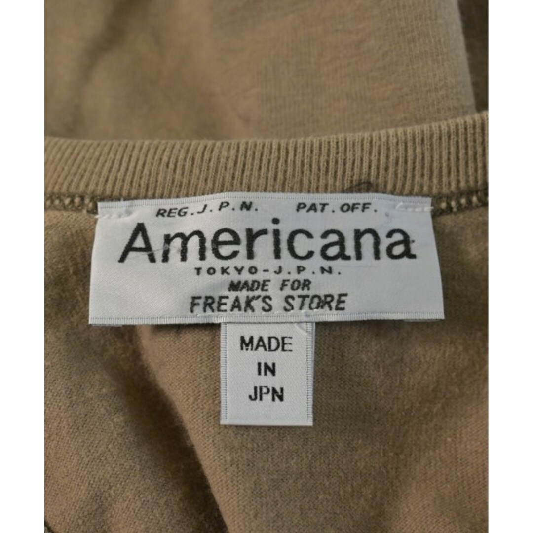 AMERICANA(アメリカーナ)のAmericana アメリカーナ Tシャツ・カットソー F ベージュ 【古着】【中古】 レディースのトップス(カットソー(半袖/袖なし))の商品写真