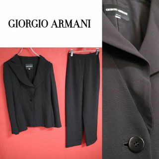 【最高級】GIORGIO ARMANI⭐︎スーツ⭐︎裏地総柄⭐︎ピークドラペル⭐︎1B⭐︎袖丈64㎝