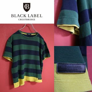 BLACK LABLE CREST BRIDGE ボーダー デザイン Tシャツ