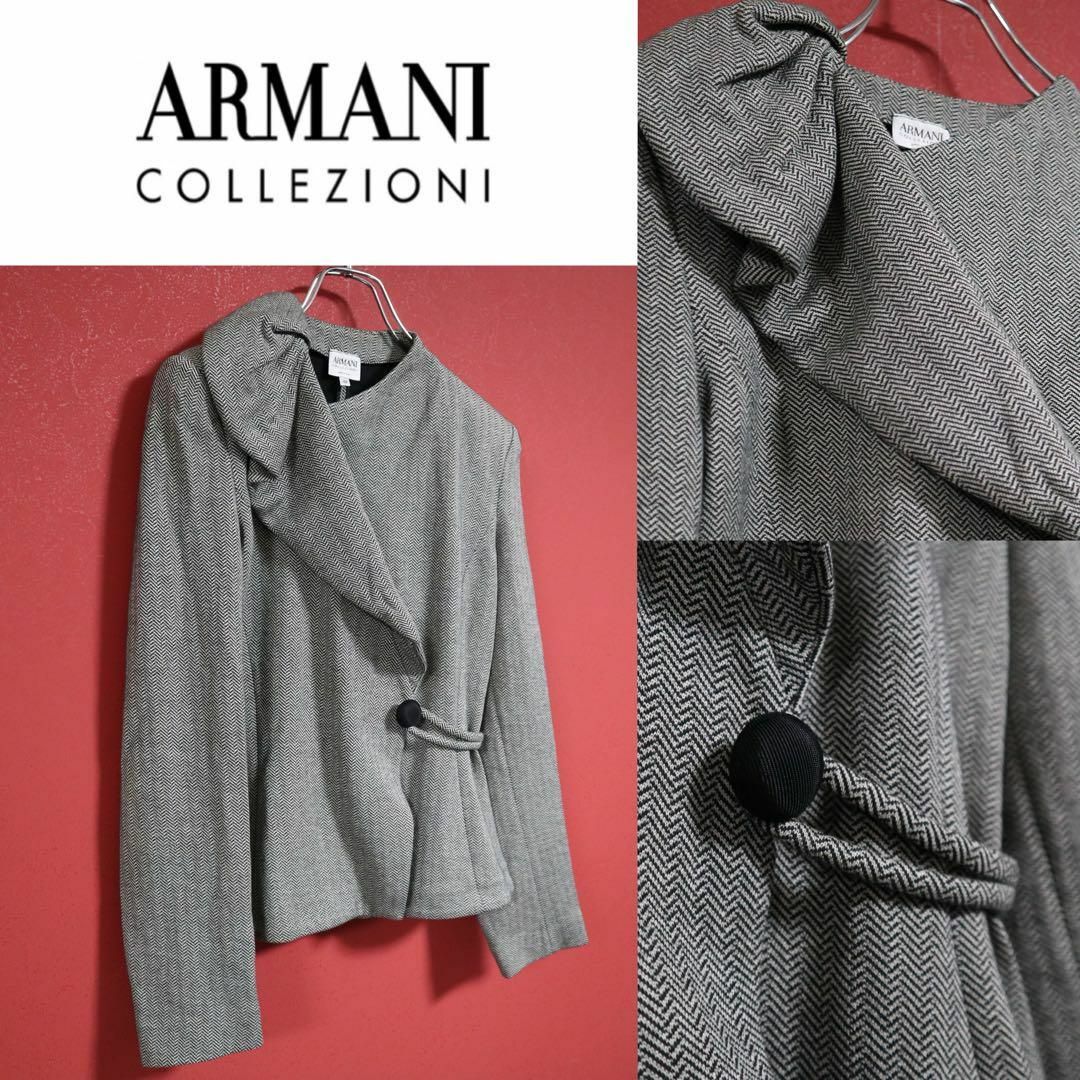 Armani(アルマーニ)の【極希少/美品】ARMANI COLLEZIONI アシンメトリー ジャケット レディースのジャケット/アウター(テーラードジャケット)の商品写真